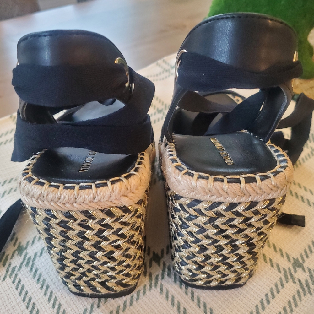 Vince Camuto Wedge Espadrille Sandals Size 9.5 - Picture 6 of 8